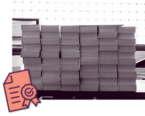 Stacks of Ballots with a Ballot icon